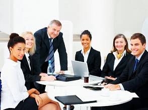 Diverse business group meeting Quality Assurance & Compliance