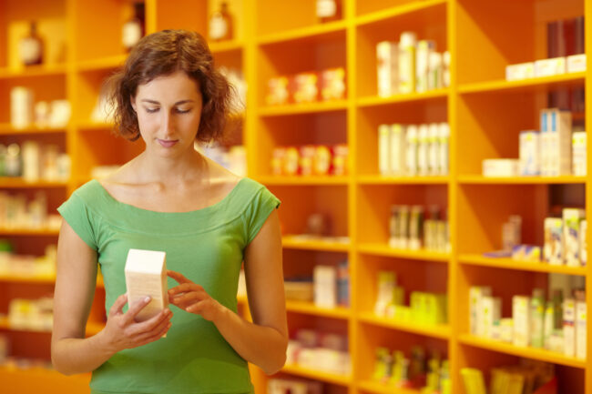 Customer in pharmacy